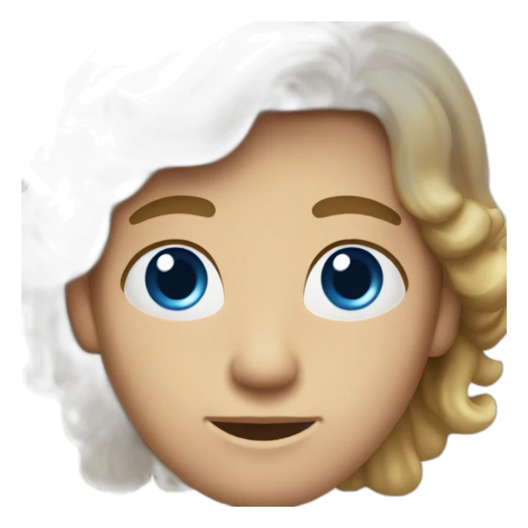 Man hair blons smooth forward blue eyes small nose  sticker