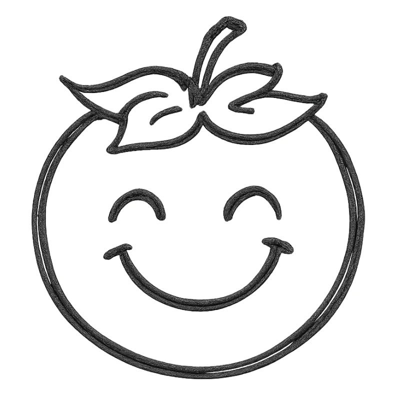 Persimmon smile sticker