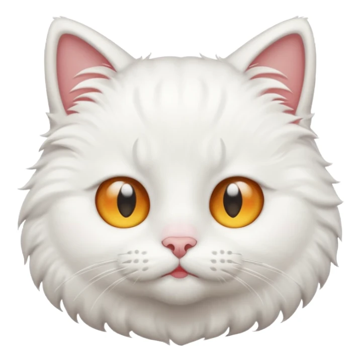 White cat emoji Google noto color sticker
