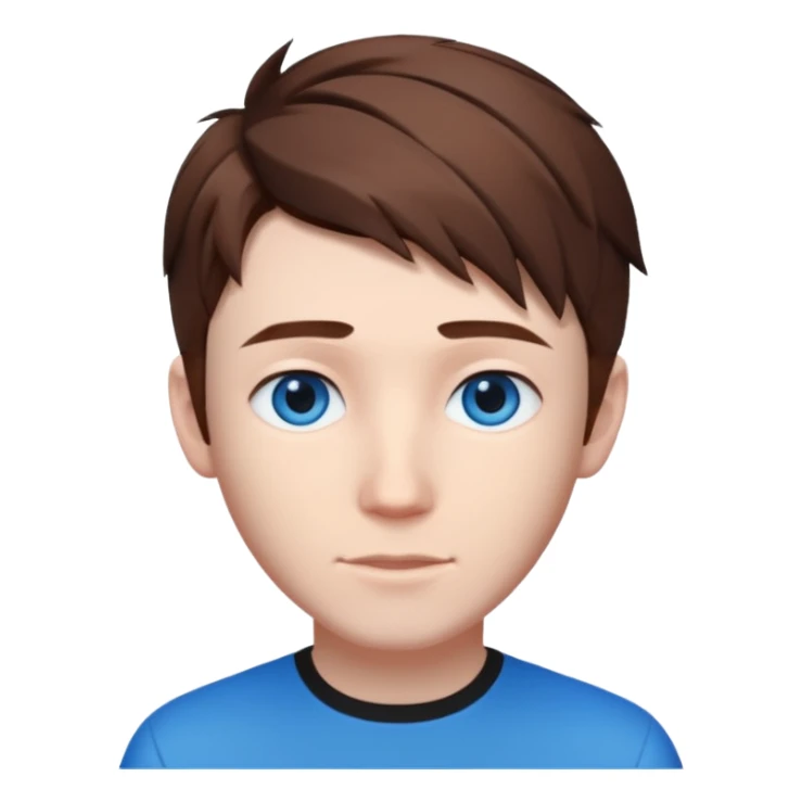 DanTDM with blue eyes, brown hair sticker