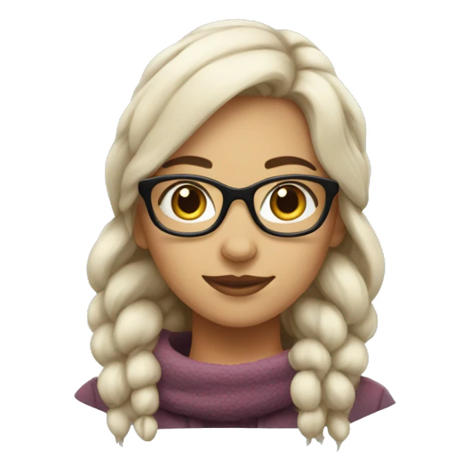 Geek-like winter girl sticker