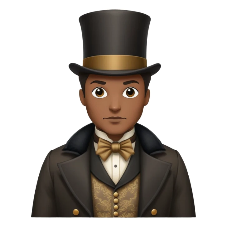 Batman wearing Victorian era clothes with top hat and coat sticker