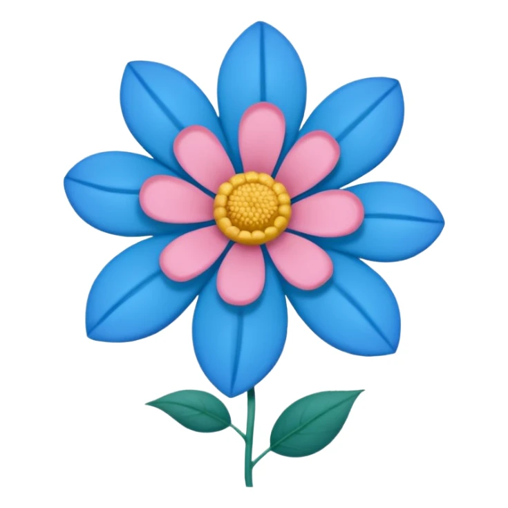 Apena faça uma Flor de uma cor azul q nem uma rosa mucha sticker