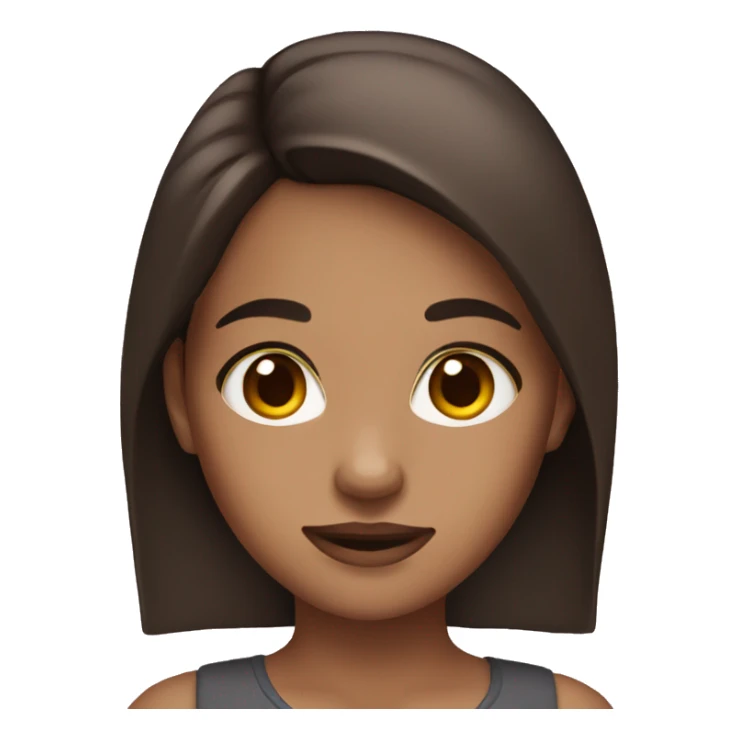 Brunette girl with brown eyes sticker