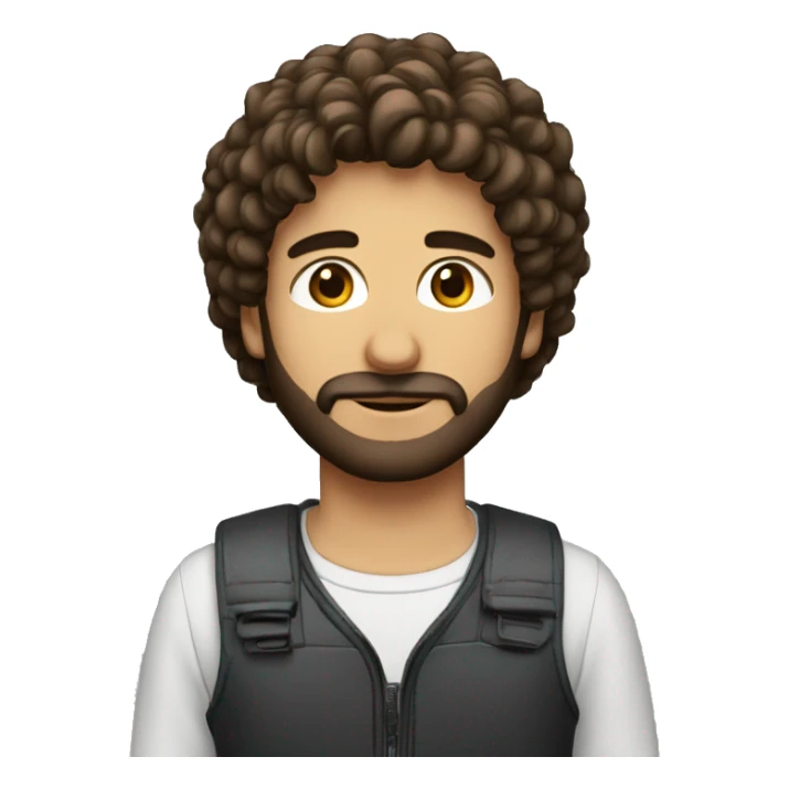 un garçon libanais avec des cheveux court et une barbe sticker