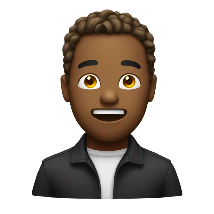 Emoji singing sticker