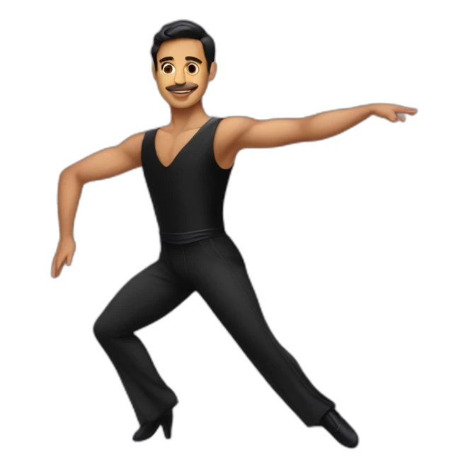 ballroom latin male dancer sticker