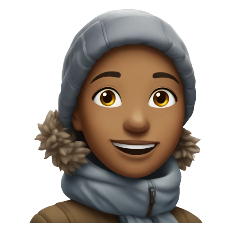 happy girl in snowy setting sticker