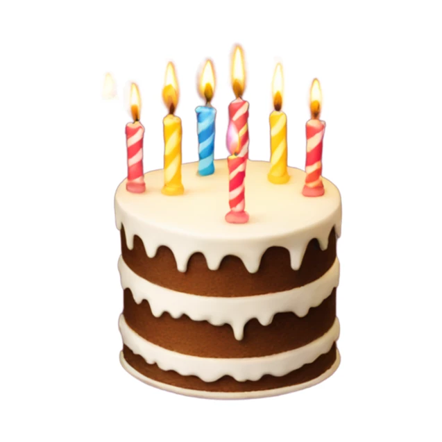 birthday cake with a lot of candles sticker