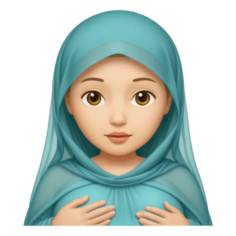 Une femme voilée enceinte sticker