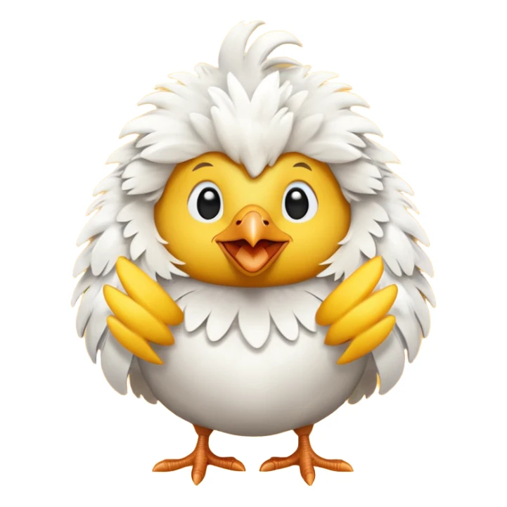 chicken with good morning banner sticker