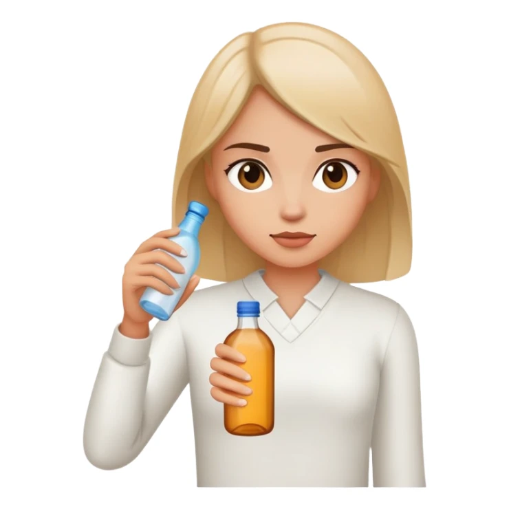 girl with bottle and attitude sticker
