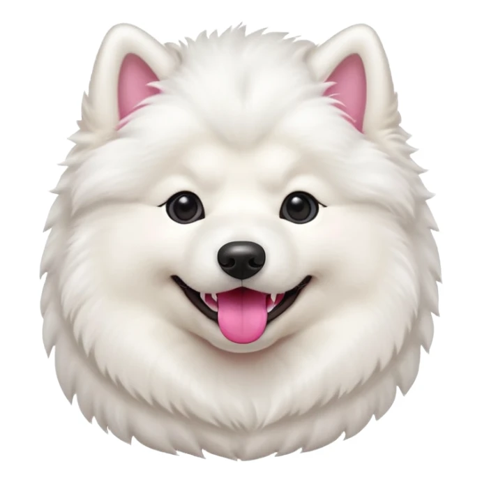 A cute dog. The dog breed should be samoyed. sticker