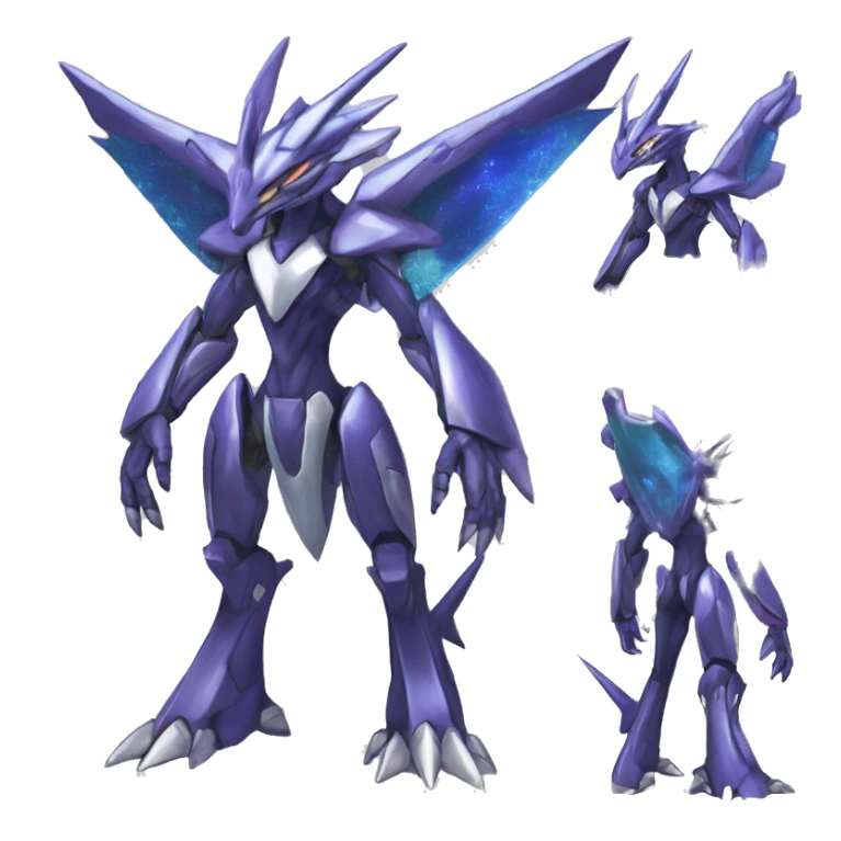  Cool Edgy Shiny Godly Ethereal Digimon-Genesect-Dialga-Reptile full body sticker