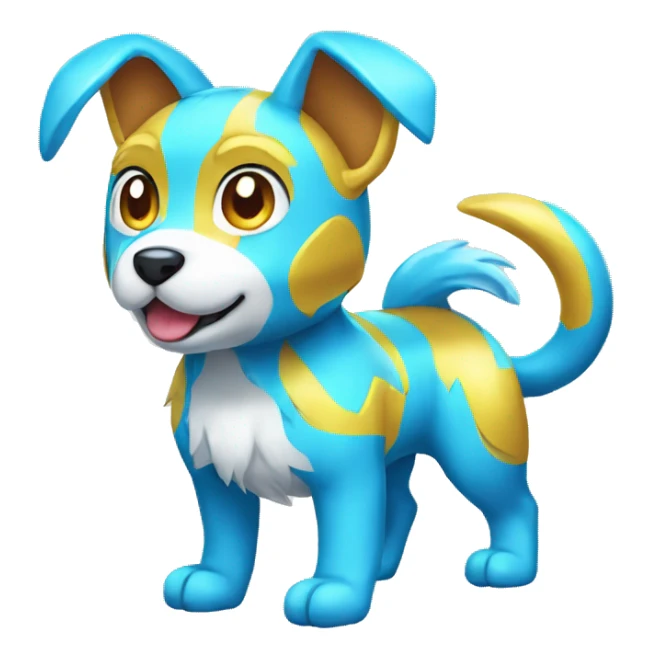 Colorful Shiny Electric Dog Pokémon sticker
