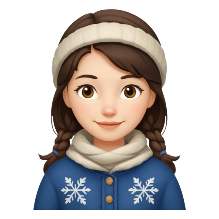 brunette scandinavian girl with scandinavian clothes sticker