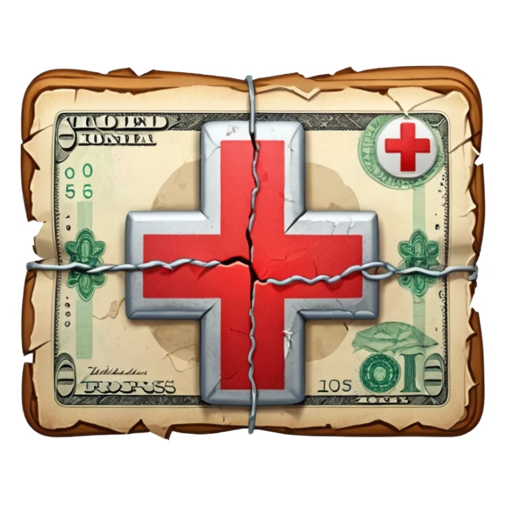 a money billet with a red cross through, like for free sticker