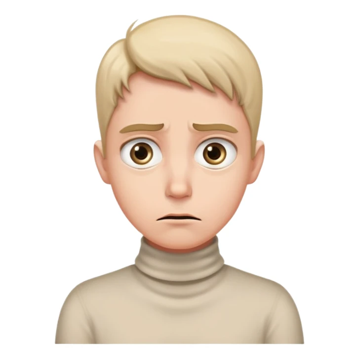 face with two hands around neck, wide eyes, annoyed expression sticker