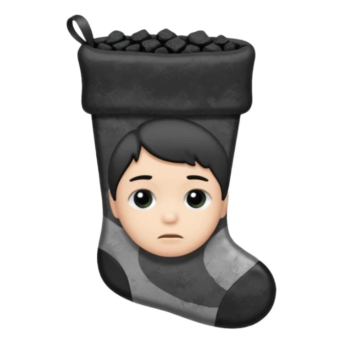 Christmas with fuel shortages, drawings for children sticker