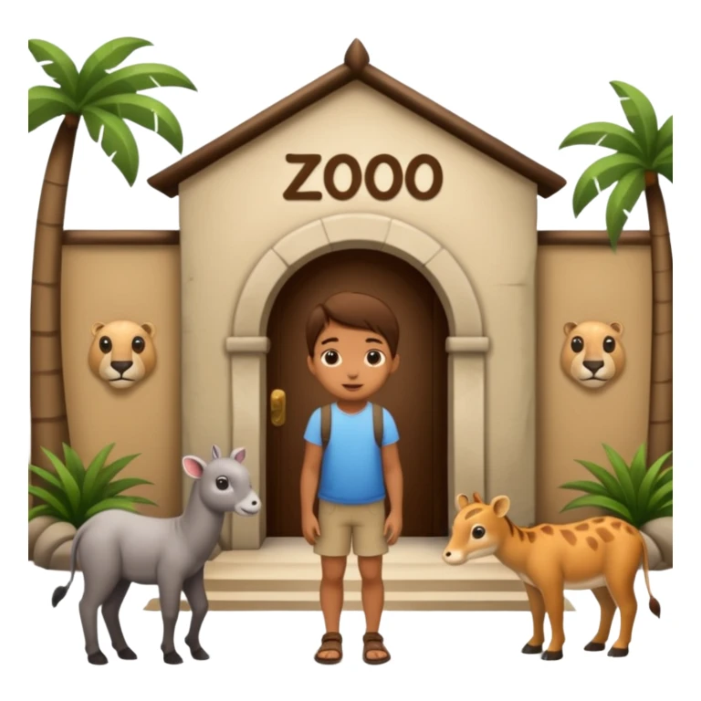 entrada de un zoo y que vean animales  sticker
