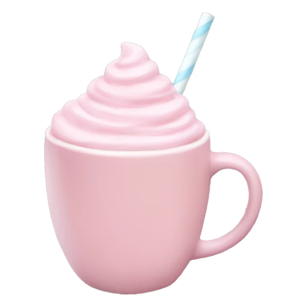 Aesthetic light pink hot chocolate sticker