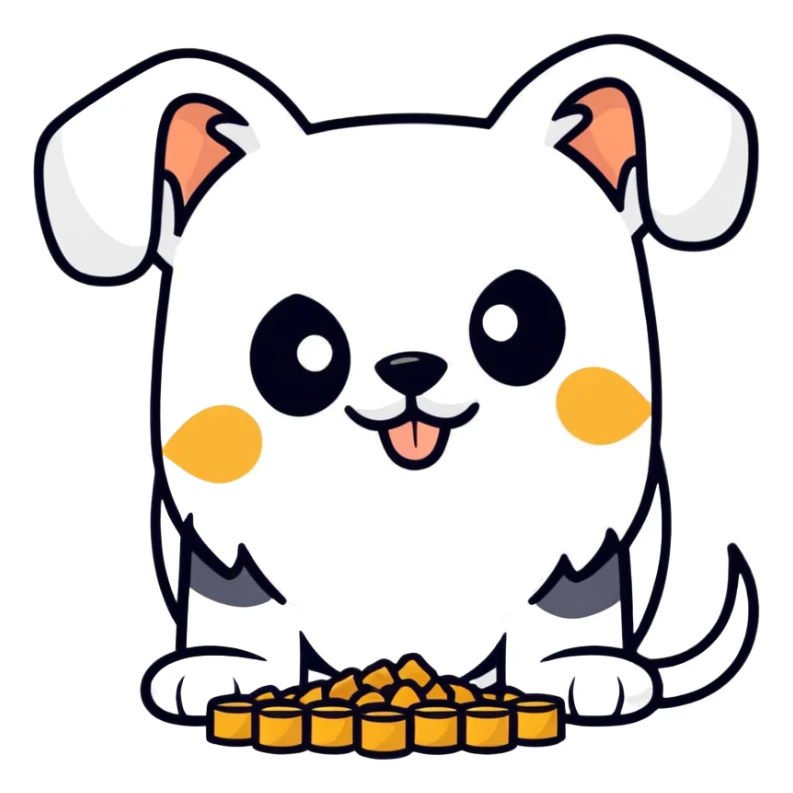 Simple Cane of dog food sticker