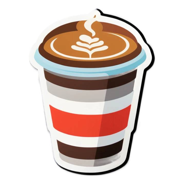 Huge cup of coffee sticker