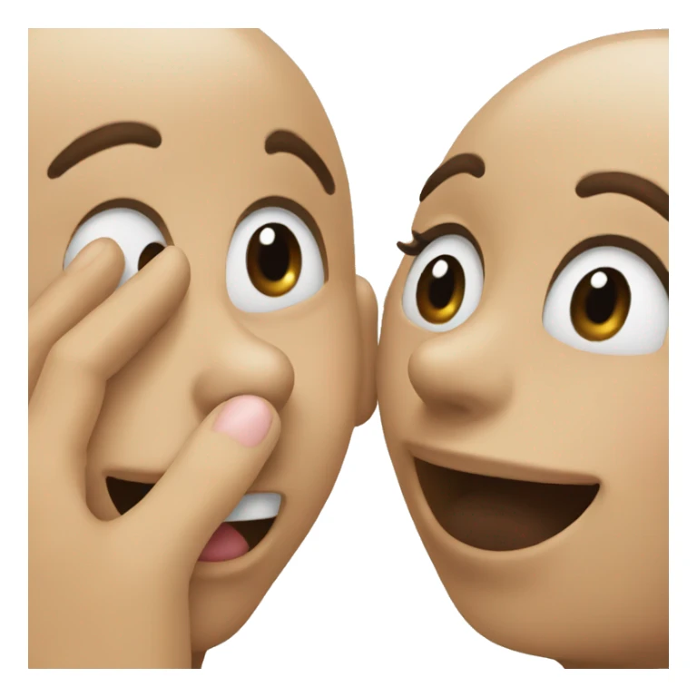Emoji making a kissy face and putting their hand to their cheek sticker