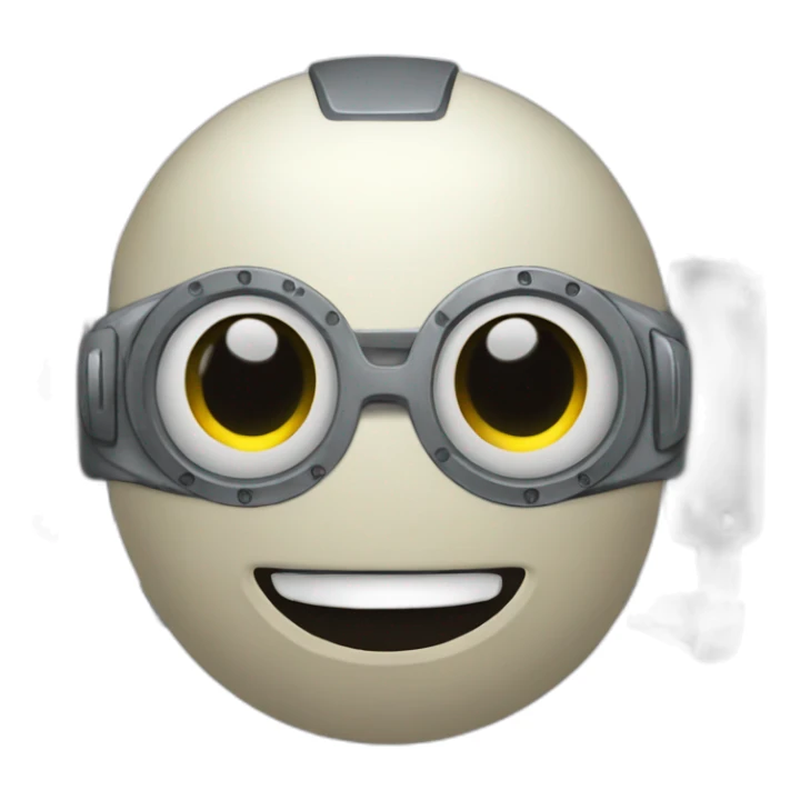 https://emojis.sh/p/fyos99FpSD - Based on this emoji, make a happy robot emoji with a thumbs up sticker