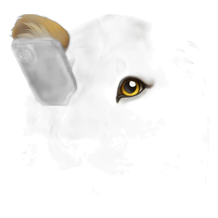 a lion takes a photo of a mouse sticker