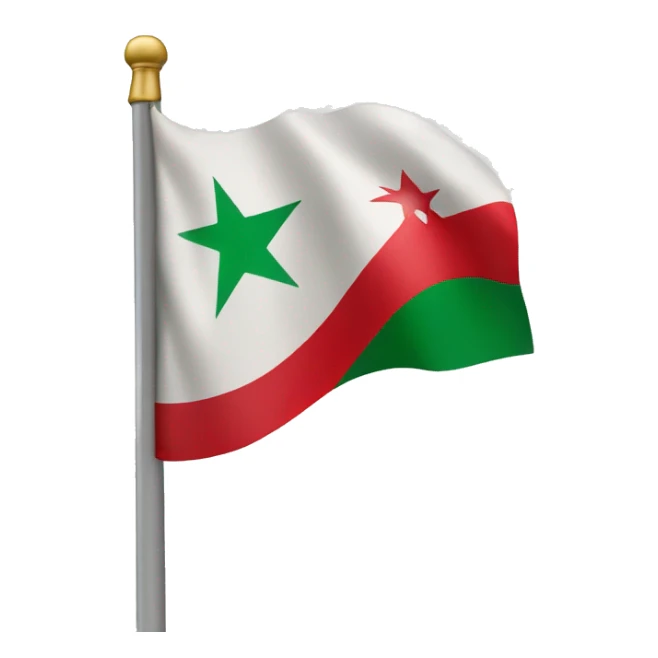Independent Syria flag with 3 red stars sticker