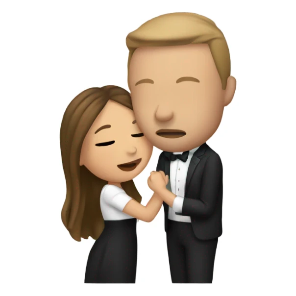 Me and my wife kissing while she flashes her wedding ring sticker