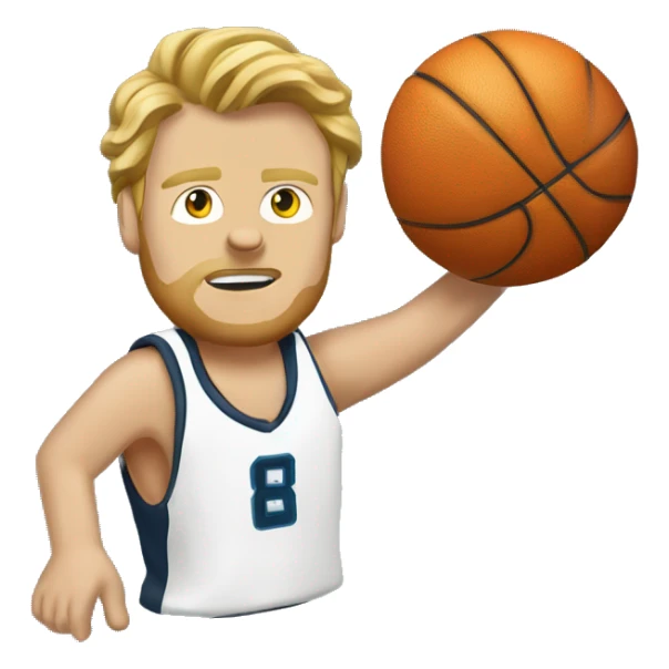  Rasmus hoijlund shooting a basketball  sticker