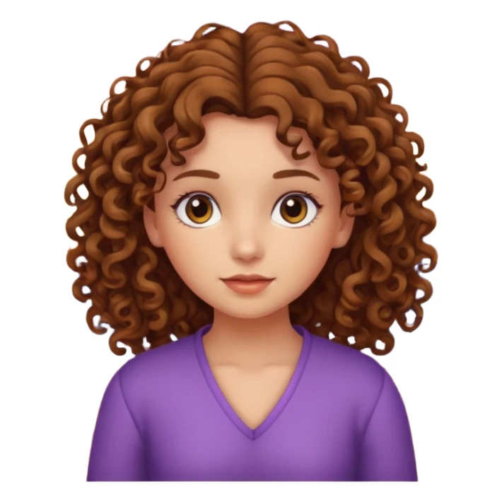 girl with curly hair facing the beach with a sunset sticker