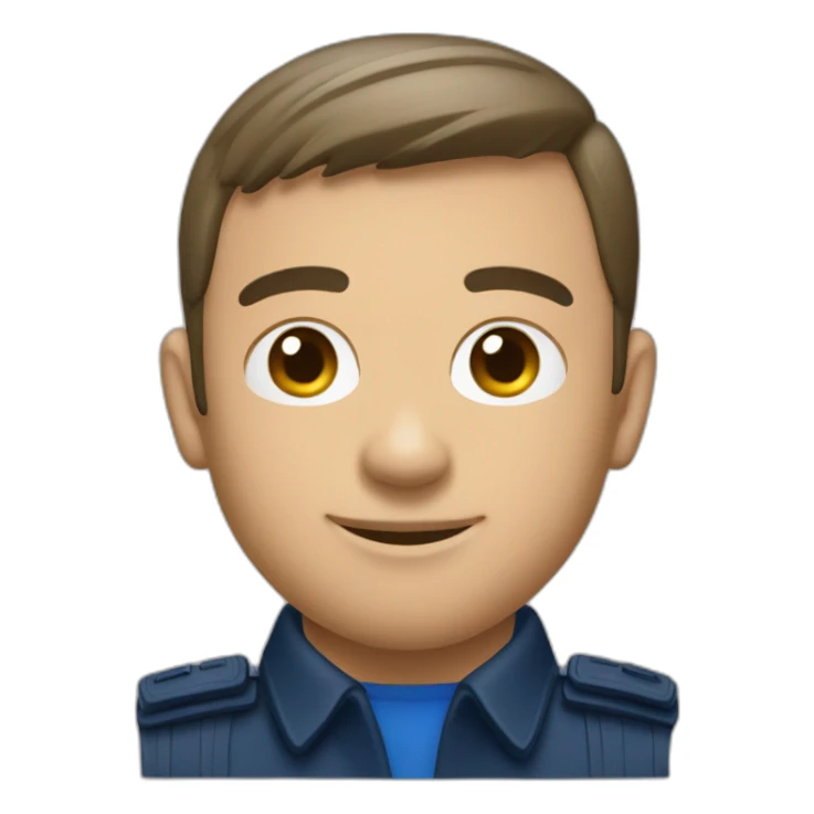 French gendarmerie male with blue polo sticker