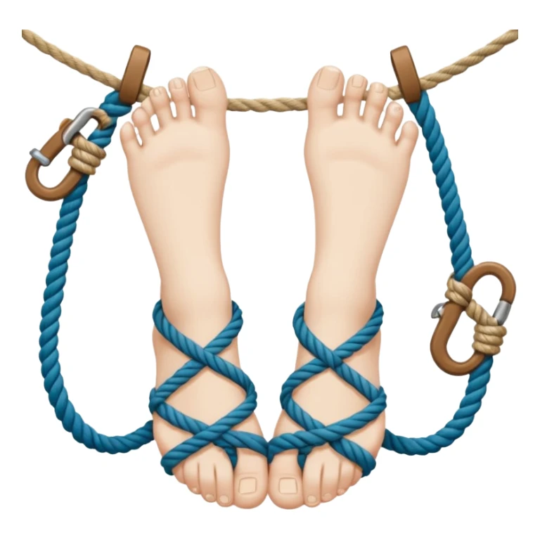 Tied up feet sticker