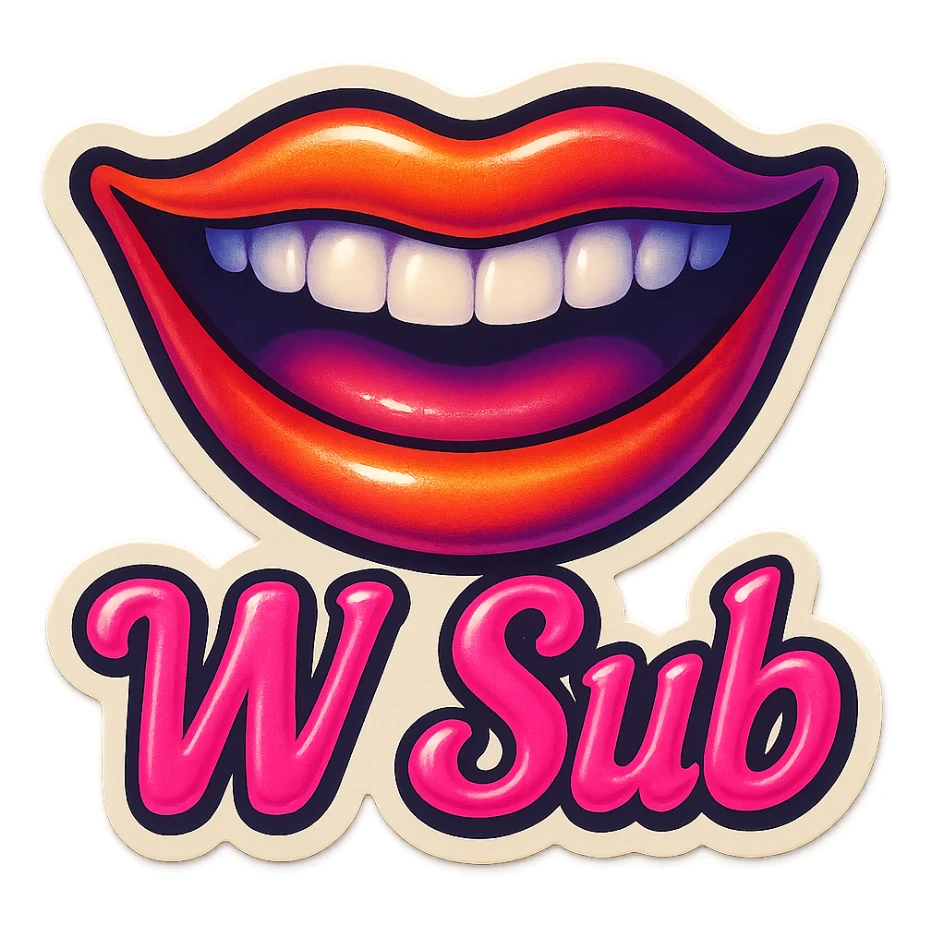 Grin 
add the words W Sub in pink  sticker