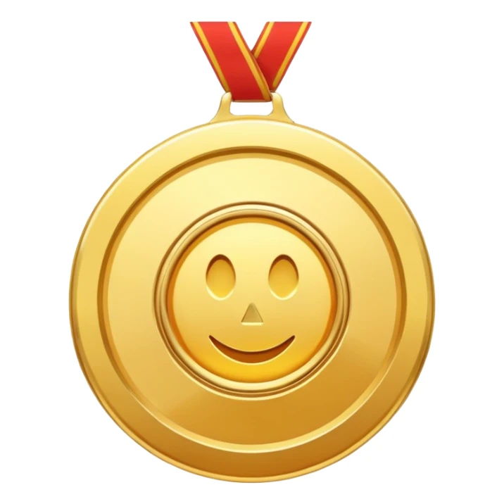 JUST THE CIRCLE  golden medal with a glossy finish, featuring a central CLEAN SPACE sticker