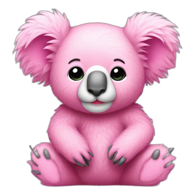 Pink koala of soft fur sticker