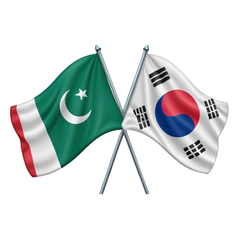 FRIENDSHIP FLAG OF PAK-SOUTH KOERA sticker