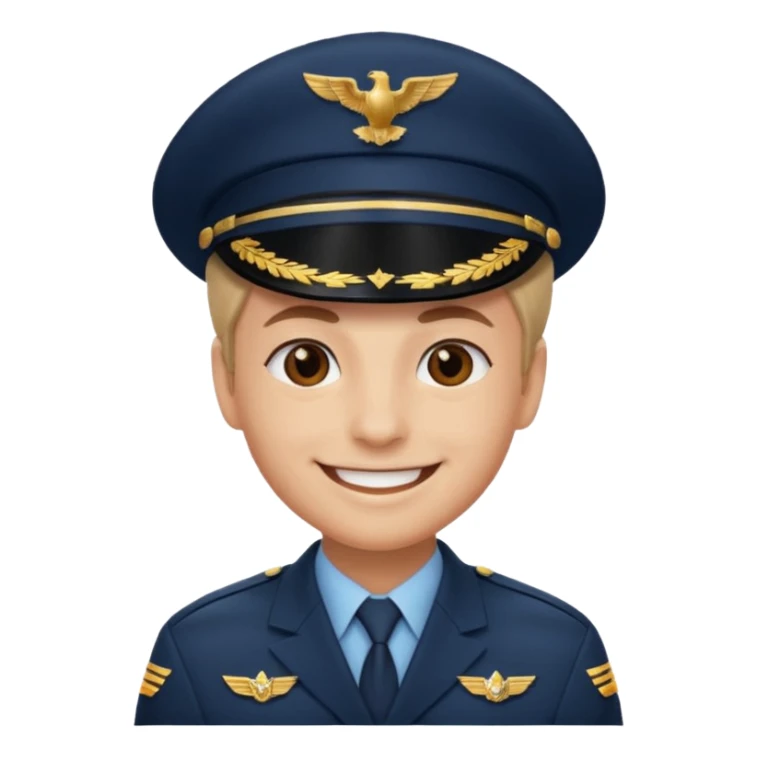 pilot captain hat sticker
