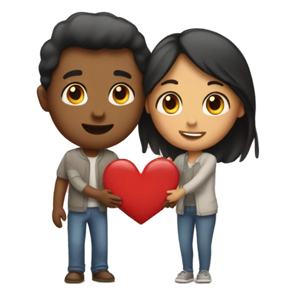 A girl sending love to her husband from her heart  sticker