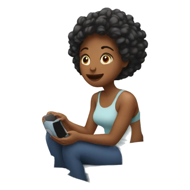 a women watching tv sticker