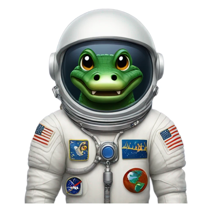 Alligator astronaut sticker