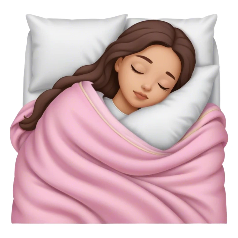 lightskin girl sleeping in light pink blanket sticker