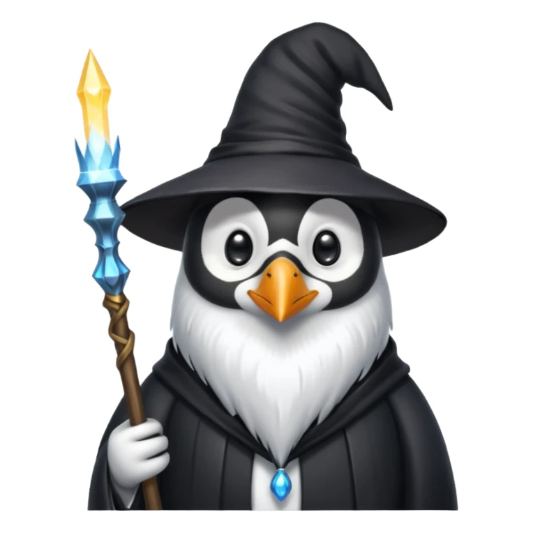 Penguin Wizard sticker