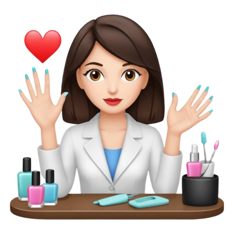 Brunette a manicure at nail salon wind club and I love it when I love it  sticker