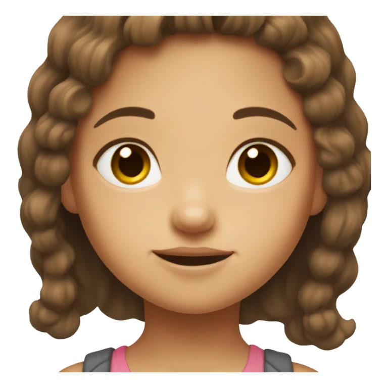 little girl with brown hair and brown eyes sticker