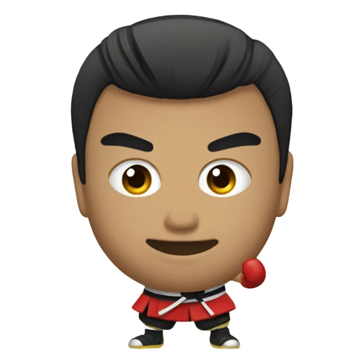 Samurai sportsmen boxing  sticker