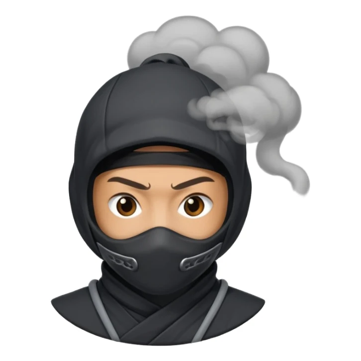 Un ninja entre el humo sticker